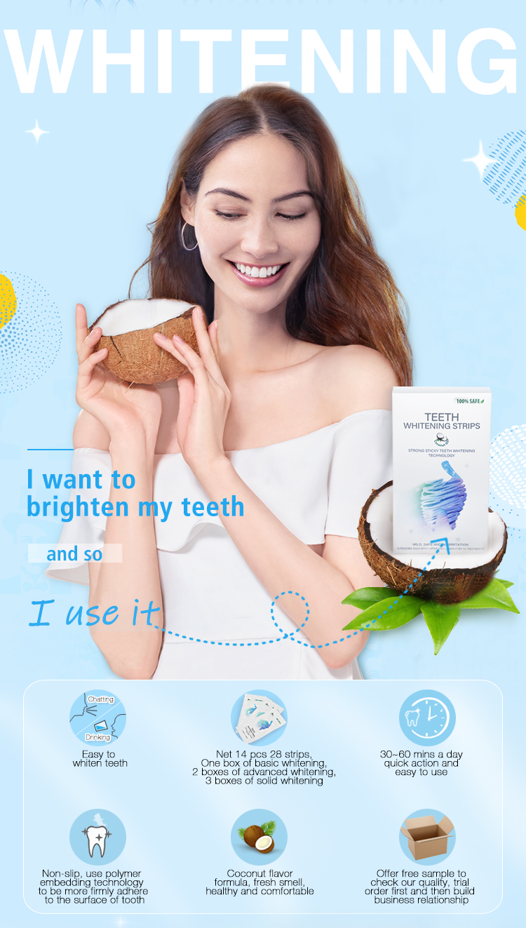6%HP Teeth Whitening Strips