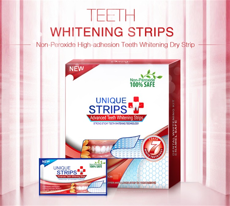 Non Peroxide Mint Teeth Whitening Strips