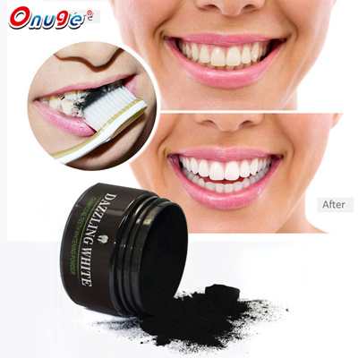 Before And After Using Activated Charcoal Teeth Whitening Powder
