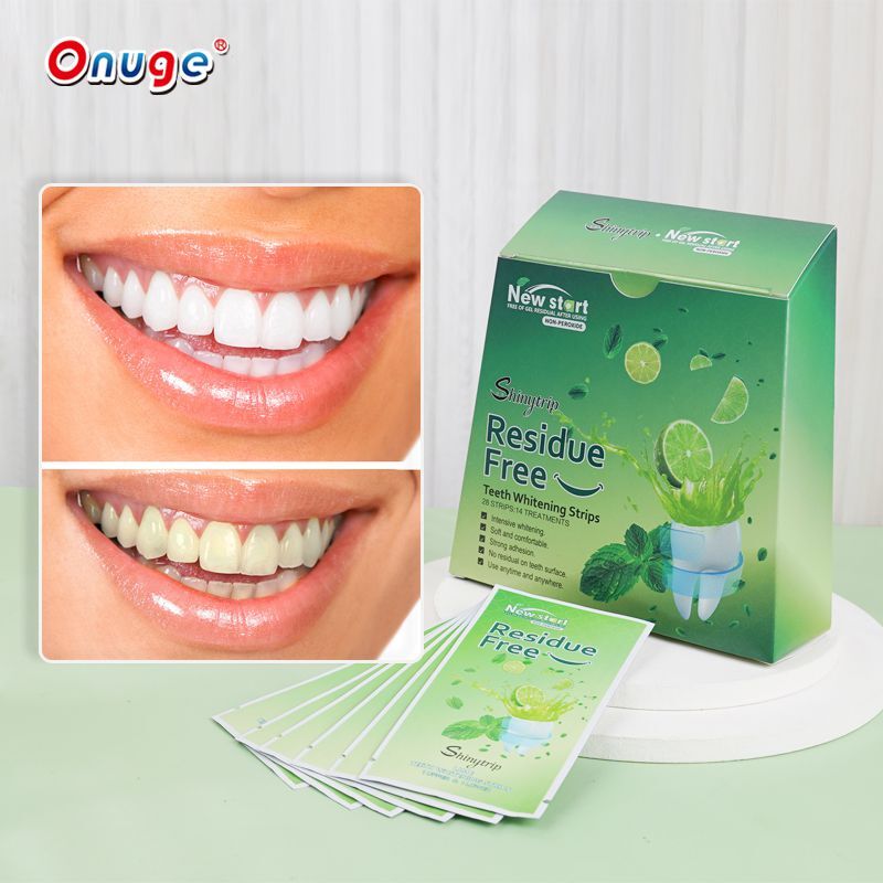 Residue-free teeth whitening strips