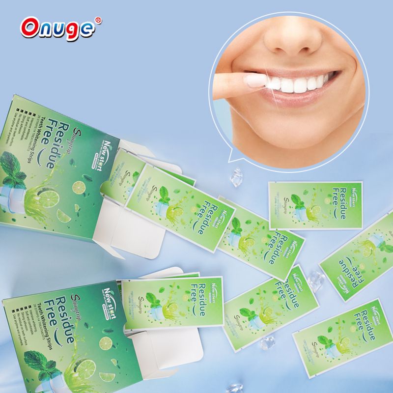 Lime Flavor Gel Residue Free Teeth Whitening Strips