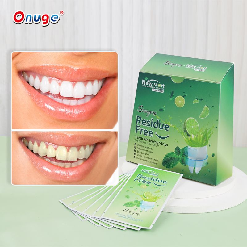 Lime Flavor Gel Residue Free Teeth Whitening Strips