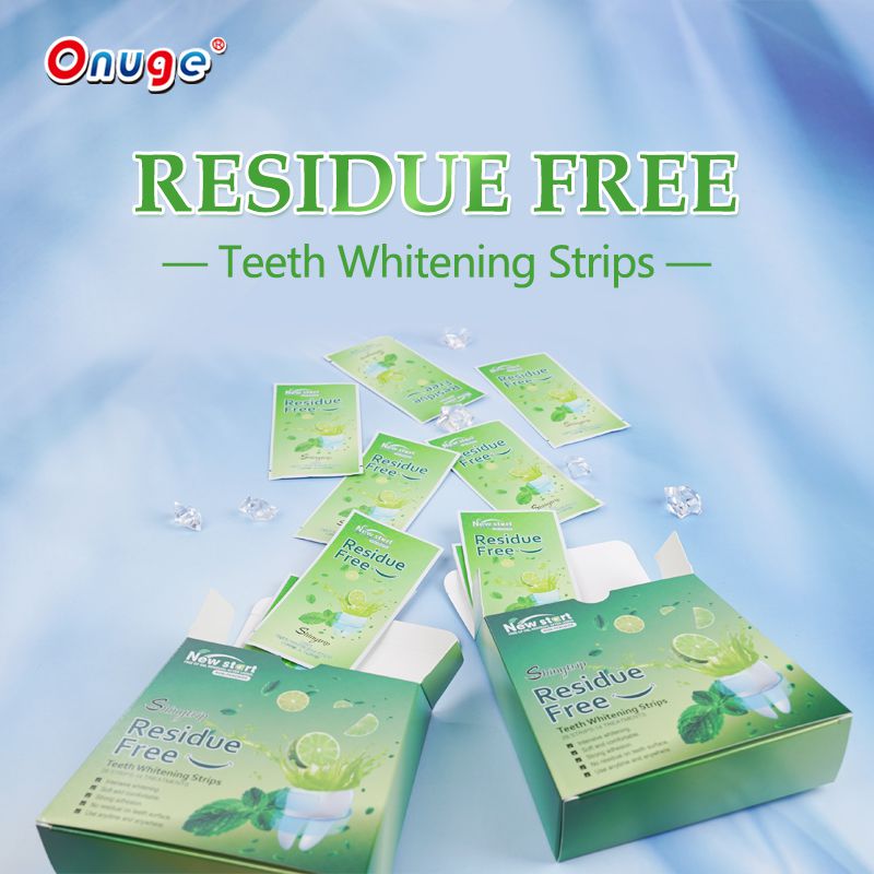 Lime Flavor Gel Residue Free Teeth Whitening Strips