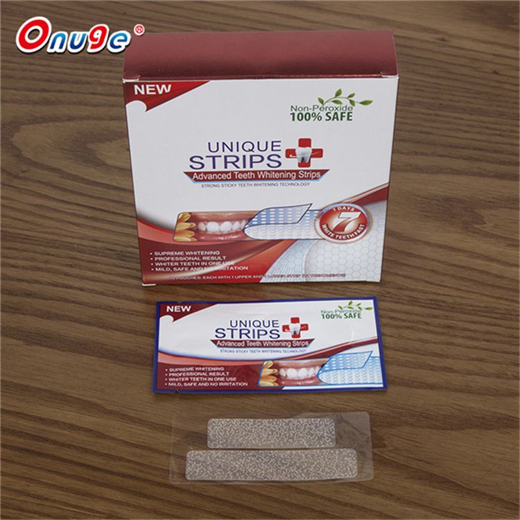 Non Peroxide Mint Teeth Whitening Strips