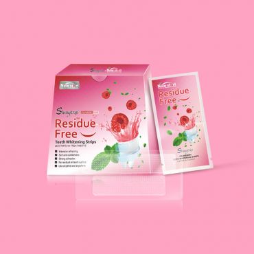 Cranberry Flavor Gel Residue Free Teeth Whitening Strips