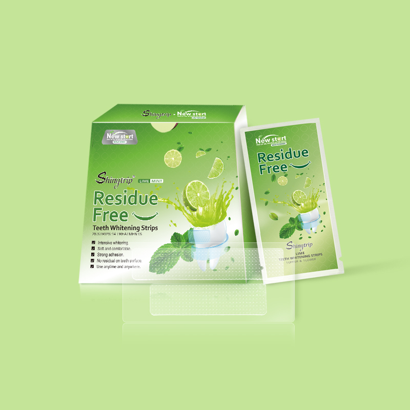 Lime Flavor Gel Residue Free Teeth Whitening Strips