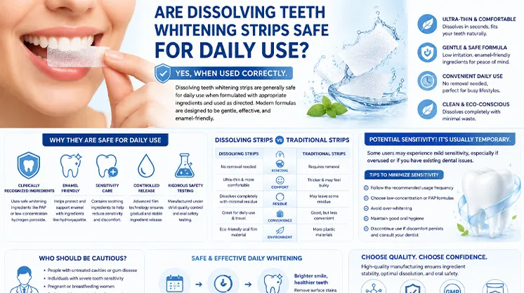 Are Dissolving Teeth Whitening Strips Safe for Daily Use?