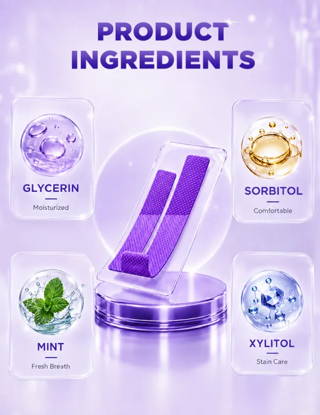 Purple Violet Teeth Whitening Strips